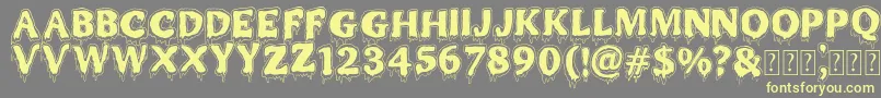 MR MONSTAR-fontti – keltaiset fontit harmaalla taustalla