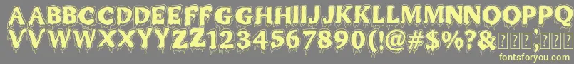 MR MONSTAR Font – Yellow Fonts on Gray Background