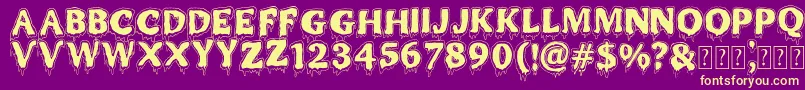 MR MONSTAR Font – Yellow Fonts on Purple Background