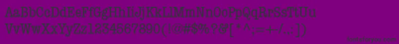 Weitere Informationen zur ItcAmericanTypewriterMediumCondensed-Schriftart ItcAmericanTypewriterMediumCondensed-Schriftart – Schwarze Schriften auf violettem Hintergrund