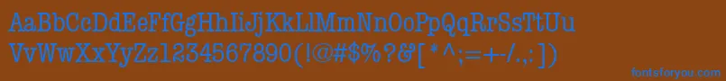 ItcAmericanTypewriterMediumCondensed Font – Blue Fonts on Brown Background