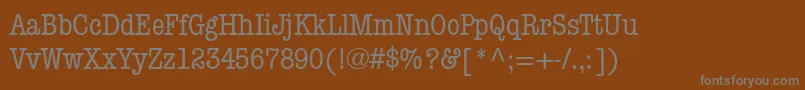 Шрифт ItcAmericanTypewriterMediumCondensed – серые шрифты на коричневом фоне