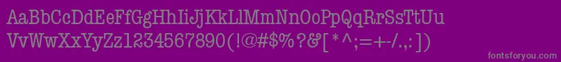 ItcAmericanTypewriterMediumCondensed Font – Gray Fonts on Purple Background