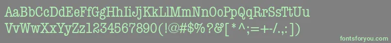 fuente ItcAmericanTypewriterMediumCondensed – Fuentes Verdes Sobre Fondo Gris