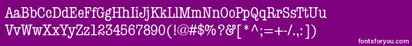 fuente ItcAmericanTypewriterMediumCondensed – Fuentes Blancas Sobre Fondo Morado