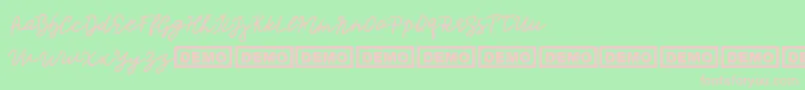 Mr Monty Font – Pink Fonts on Green Background