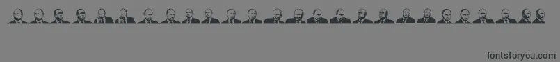 Mr Putin-Schriftart – Schwarze Schriften auf grauem Hintergrund