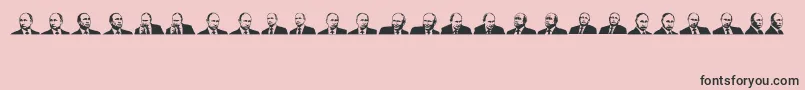 Mr Putin Font – Black Fonts on Pink Background