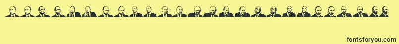 Mr Putin Font – Black Fonts on Yellow Background