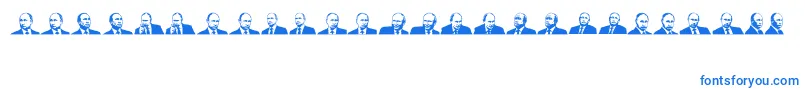 Mr Putin Font – Blue Fonts on White Background