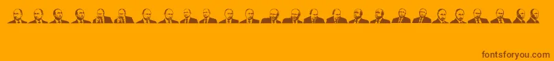 Mr Putin Font – Brown Fonts on Orange Background