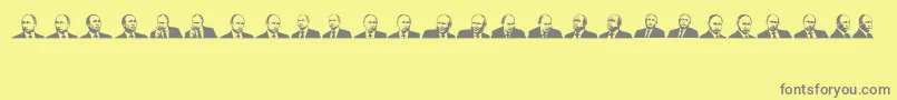 Mr Putin Font – Gray Fonts on Yellow Background