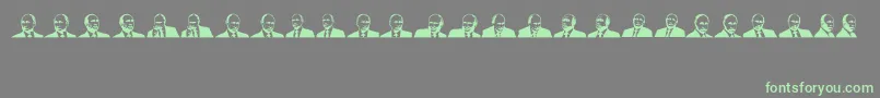 Mr Putin-Schriftart – Grüne Schriften auf grauem Hintergrund