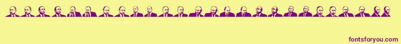 Mr Putin Font – Purple Fonts on Yellow Background