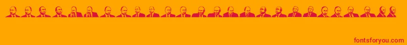 Mr Putin Font – Red Fonts on Orange Background