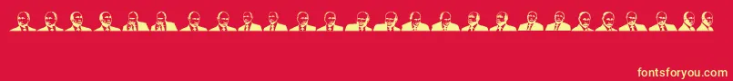 Mr Putin Font – Yellow Fonts on Red Background