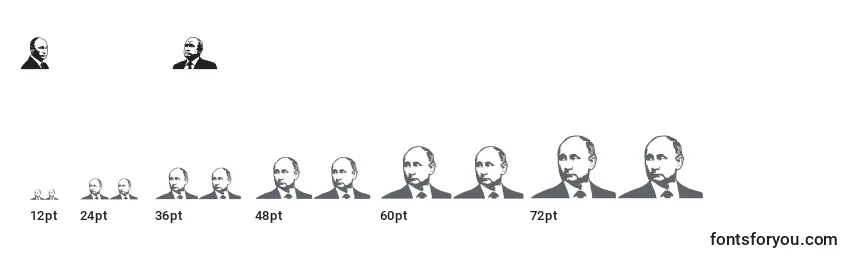 Размеры шрифта Mr Putin
