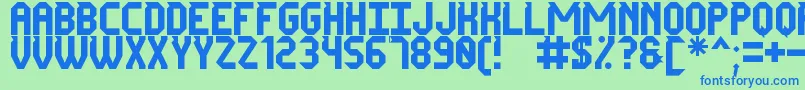 Mr Tech Ly St Font – Blue Fonts on Green Background