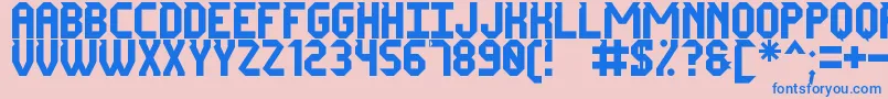 Mr Tech Ly St Font – Blue Fonts on Pink Background