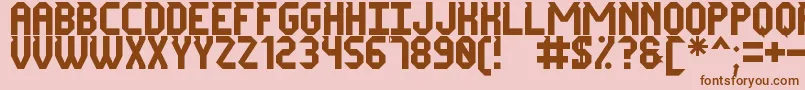 Mr Tech Ly St Font – Brown Fonts on Pink Background