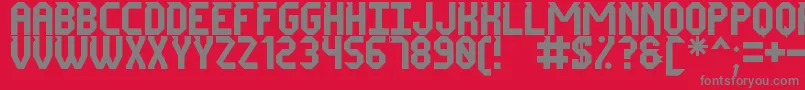 Mr Tech Ly St Font – Gray Fonts on Red Background