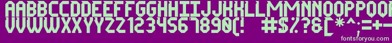 Mr Tech Ly St Font – Green Fonts on Purple Background