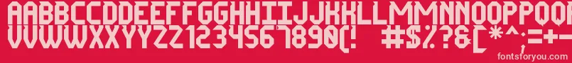 Mr Tech Ly St Font – Pink Fonts on Red Background