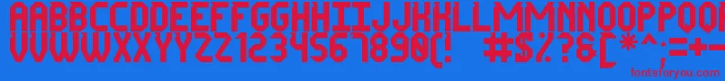 Mr Tech Ly St Font – Red Fonts on Blue Background