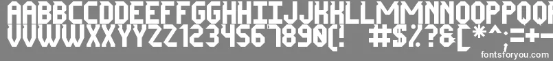 Mr Tech Ly St Font – White Fonts on Gray Background