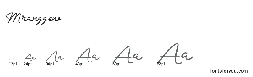 Mranggens Font Sizes