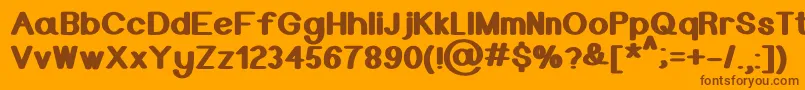 MrBold Font – Brown Fonts on Orange Background