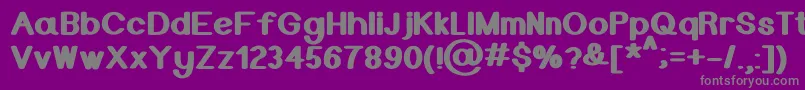 フォントMrBold – 紫の背景に灰色の文字