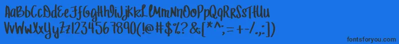 MRF   Let Freedom Ring Font – Black Fonts on Blue Background