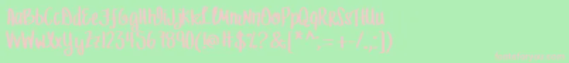 MRF   Let Freedom Ring Font – Pink Fonts on Green Background