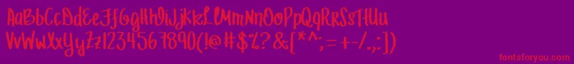 MRF   Let Freedom Ring Font – Red Fonts on Purple Background