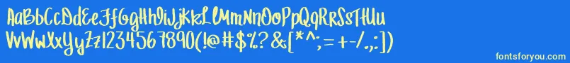 MRF   Let Freedom Ring Font – Yellow Fonts on Blue Background