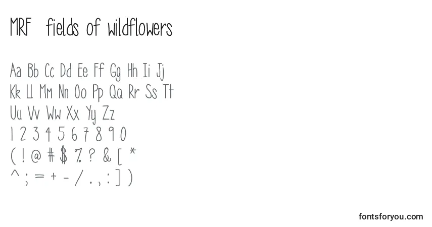 Шрифт MRF  fields of wildflowers – алфавит, цифры, специальные символы