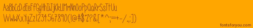 MRF  fields of wildflowers Font – Brown Fonts on Orange Background