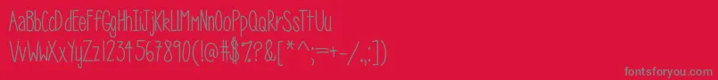 MRF  fields of wildflowers Font – Gray Fonts on Red Background
