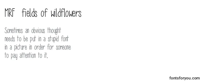 Reseña de la fuente MRF  fields of wildflowers