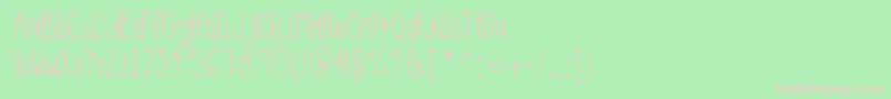 MRF  On the Edge of Crazy Font – Pink Fonts on Green Background