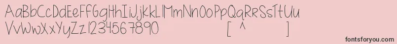 MRF quirky and authentic hand font demo Font – Black Fonts on Pink Background