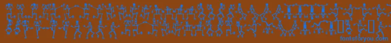 MRROF   フォントについての詳細 フォントMRROF    – 茶色の背景に青い文字