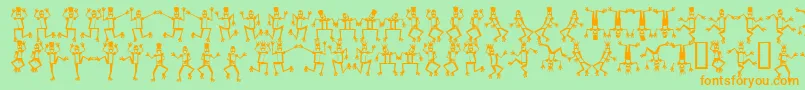 MRROF    Font – Orange Fonts on Green Background