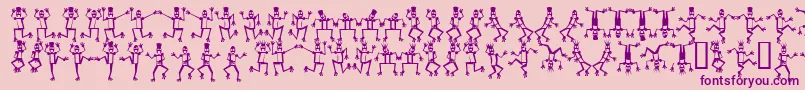 Weitere Informationen zur MRROF   -Schriftart MRROF   -Schriftart – Violette Schriften auf rosa Hintergrund