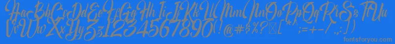 Шрифт MrScripton – серые шрифты на синем фоне