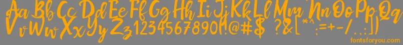 MrsMaillias Font – Orange Fonts on Gray Background