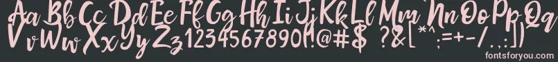 MrsMaillias Font – Pink Fonts on Black Background