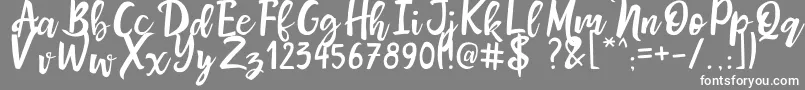 MrsMaillias Font – White Fonts on Gray Background