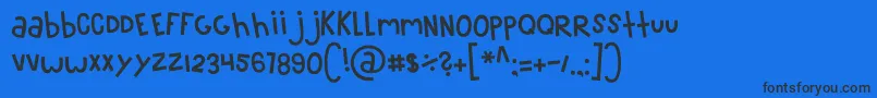 MTF100 Font – Black Fonts on Blue Background
